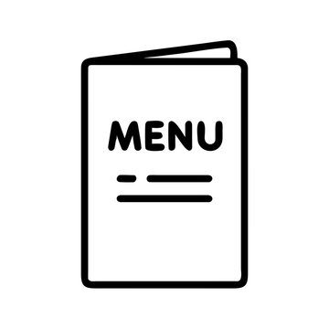 Simple menu folder icon with menu text Vector