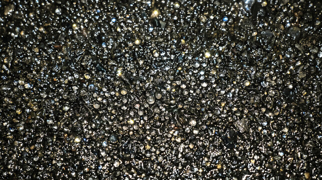 Wet Retroreflective Glass Bead Pavement with Starfield Sparkle