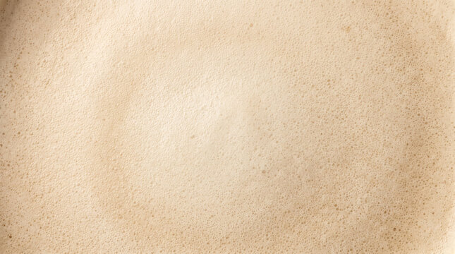 Extreme Macro of Perfectly Textured Latte Microfoam in Beige Cream