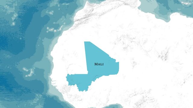 Map Highlighting Bamako City And National Borders Of Mali West Africa