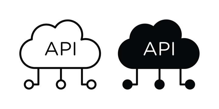 API icon, symbols pack for UI designs.