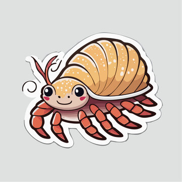 Cute Cartoon Woodlouse Sticker