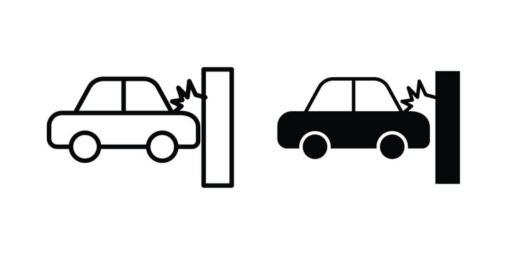 Car crash icon, symbols pack for UI designs.
