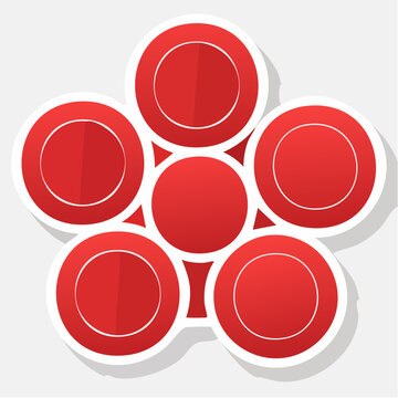 Red Circular Infographic Diagram
