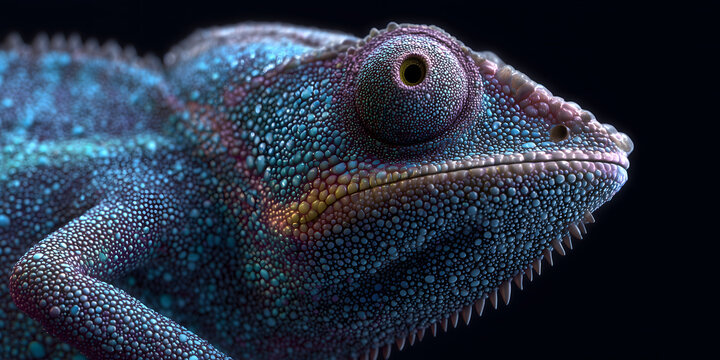Blue Glimmer Particle Chameleon