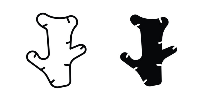 Ginger icon, symbols pack for UI designs.