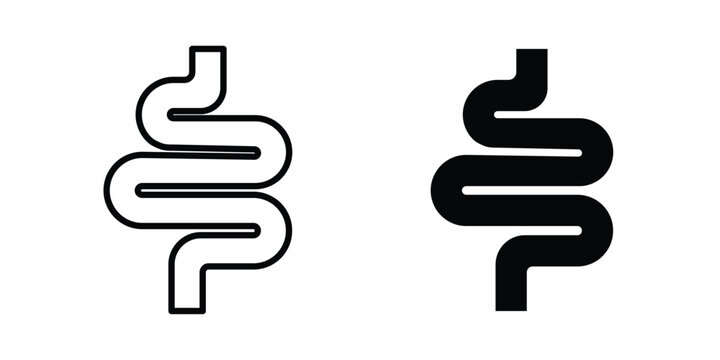 Gut constipation icon, symbols pack for UI designs.