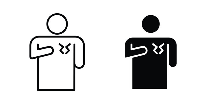 Heart attack icon, symbols pack for UI designs.