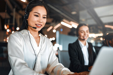 Fototapeta premium People working in a call center