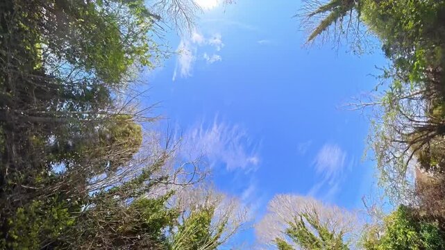 Unique And Ultra Wide Footage of Road Travel Over British Roads and Streets View During Solid Blue Sky with Few Clouds over UK