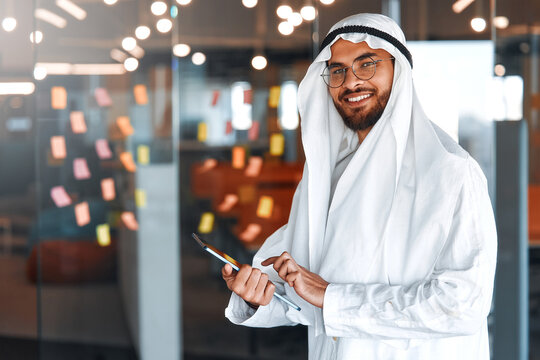 Arab male businessman in office