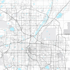 Visually appealing minimalist city map of Denver, United States © ReContent