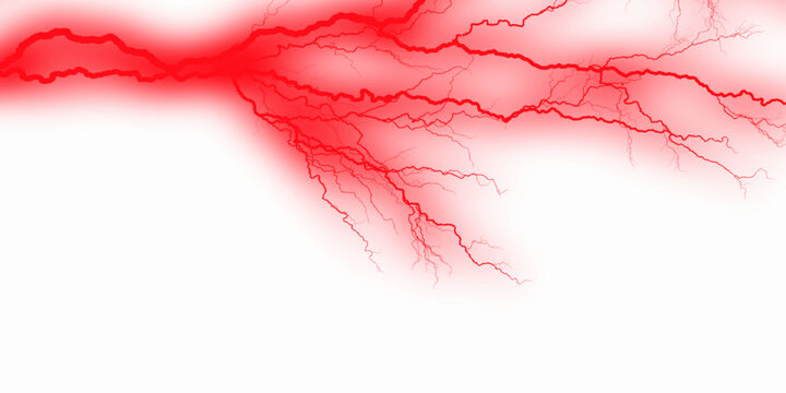 Red, white marble background. Red marble natural pattern for background, abstract natural marble red and white. Lightning bolt. thunder lighting on white bg. 3d illustration, lightning, storm