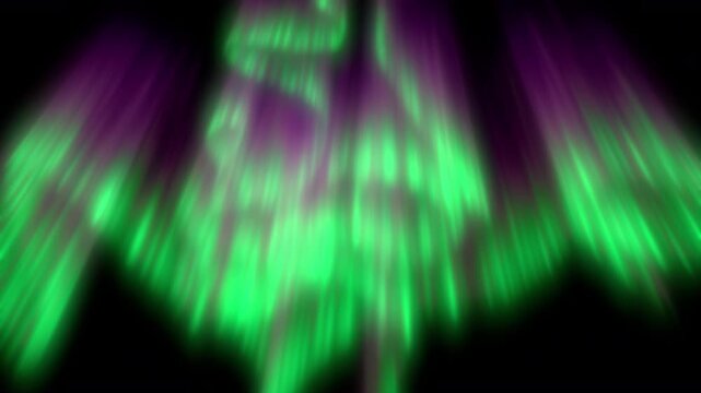 Aurora Borealis / Northern Lights On Black Background.