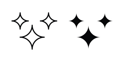 Fototapeta premium Magic stars icon, symbols pack for UI designs.