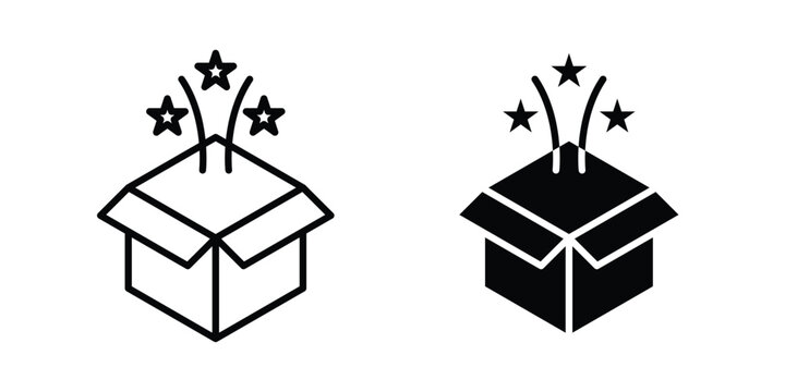 Magic box icon, symbols pack for UI designs.