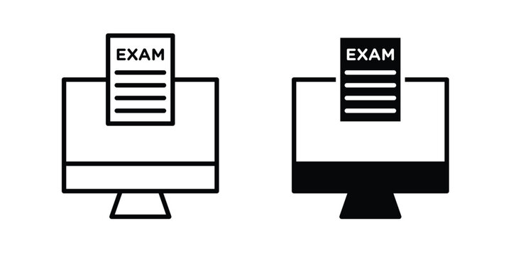 Online test icon, symbols pack for UI designs.