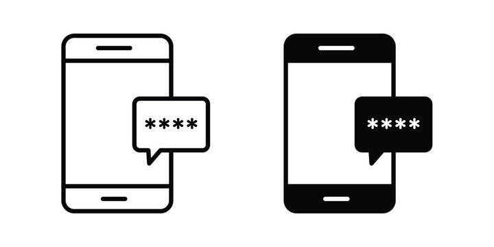 OTP Verification icon, symbols pack for UI designs.