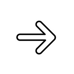 Obraz premium Black Arrow Icon Pointing Right 1.
