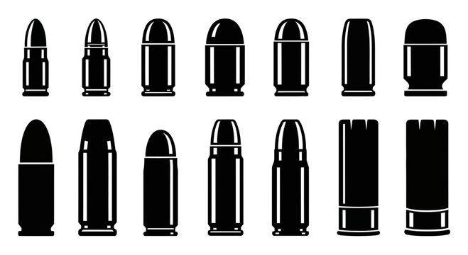 Collection of various bullet casings.