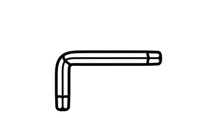 Obraz premium L shaped socket wrench tool.