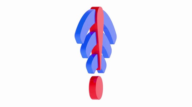 Weak WiFi Signal Low Internet Speed Connection Icon video 4k
