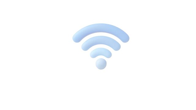 Minimalis WiFi Icon Simple Wireless Signal Symbol video 4k