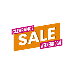 Obraz premium Clearance Sale Weekend Deal Promotion Banner Graphic
