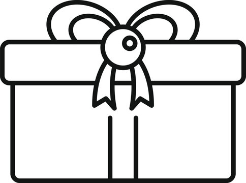 Gift box with a decorative ribbon, representing celebration and holidays