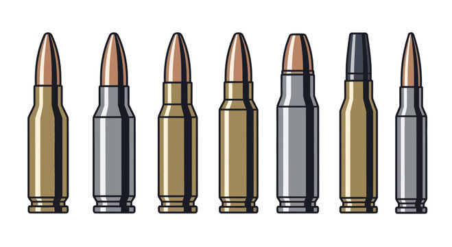 Bullets in a horizontal line formation.