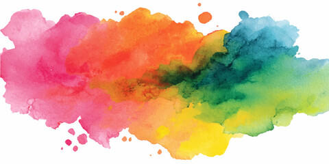 A vibrant and abstract watercolor painting showcasing a kaleidoscope of colors that evoke creativity, expression, and artistic freedom. © PS  GALLERY 
