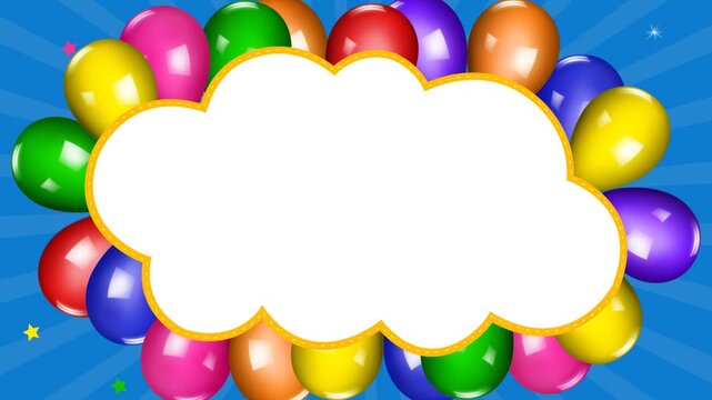 illustration background for text celebration theme with balloons