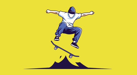 Fototapeta premium Go skateboarding on a beautiful day with friends outdoors
