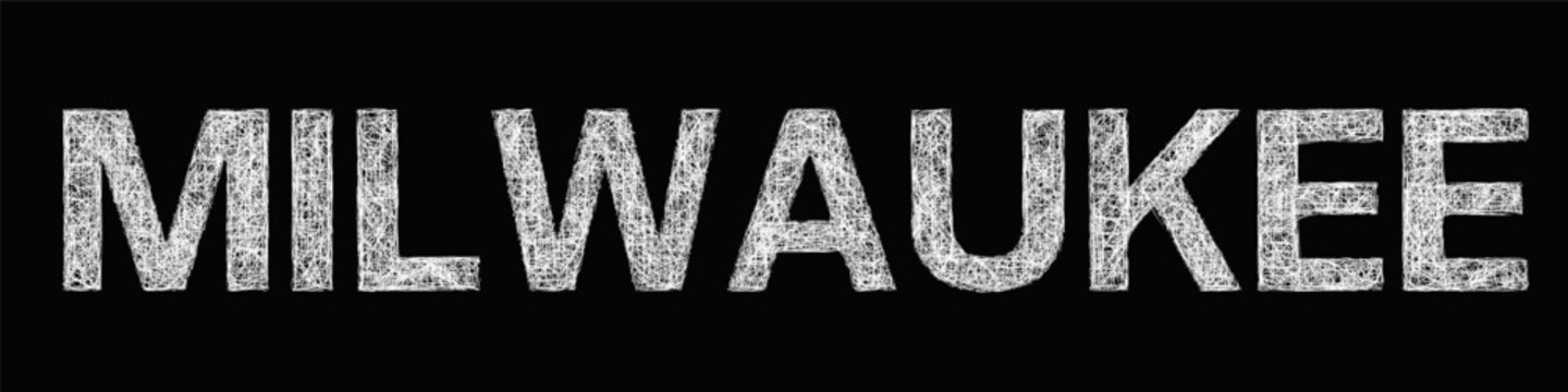 Sketch Milwaukee text design element