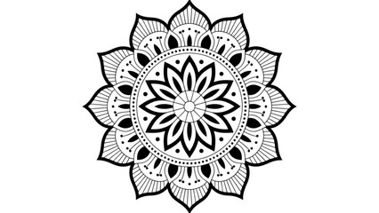 Fototapeta premium Intricate black and white line art of a detailed butterfly with ornate patterns on its wings and a textured body. isolated on transparent background