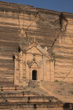 Entrance of Mingun Pahtodawgyi unfinished pagoda in Myanmar