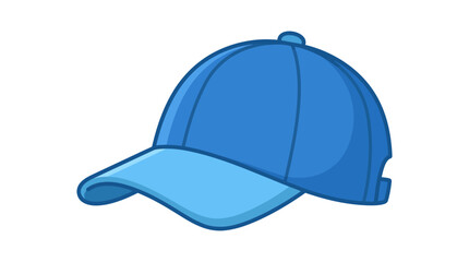 Fototapeta premium Blue baseball cap illustration on a white background