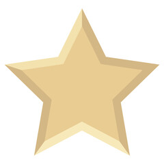 Obraz premium 3D Golden Star Icon for Rating and Achievement