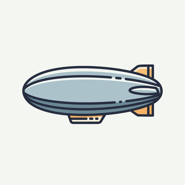 Blimp Airship Vehicle Flying Machine.