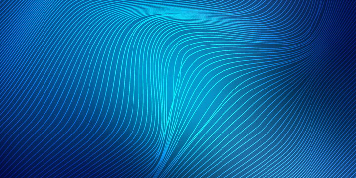 Abstract blue modern background with smooth lines. Dynamic waves. vector illustration.