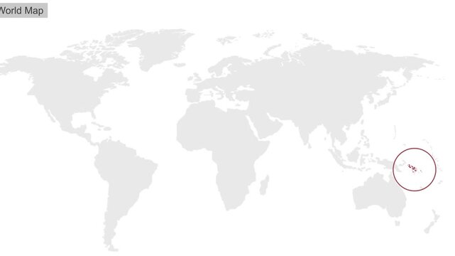 Solomon Location on Globe for Presentation or Education