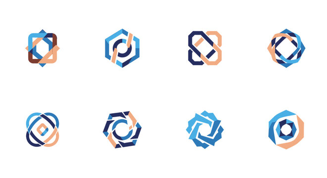Modern logo design conveys unity and innovation, ideal for marketing materials, website branding, and conveying a sense of collaboration and growth.