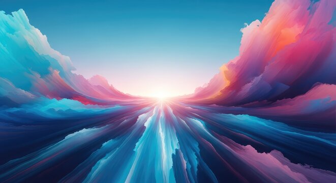 A boundless, ethereal backdrop stretching into the distant future, representing limitless potential, freedom, and expansive possibility, vast, endless, vision