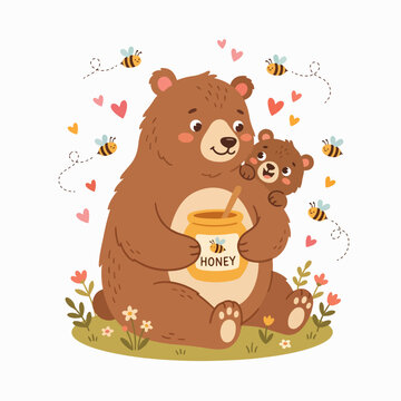 teddy bear with flowers