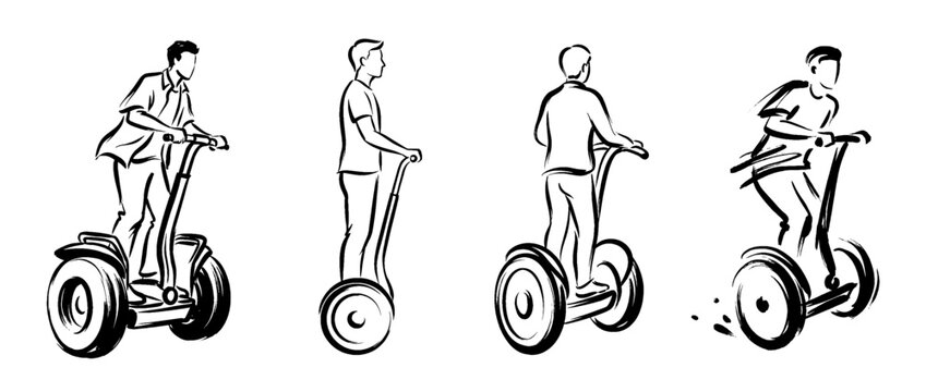 segway , Traditional Chinese Brush , strokes swirl style