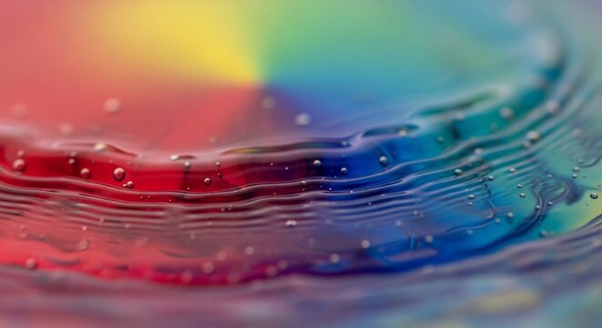 Abstract colorful fluid surface