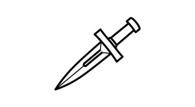 A sharp dagger with handle.