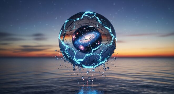 Abstract sphere galaxy artwork