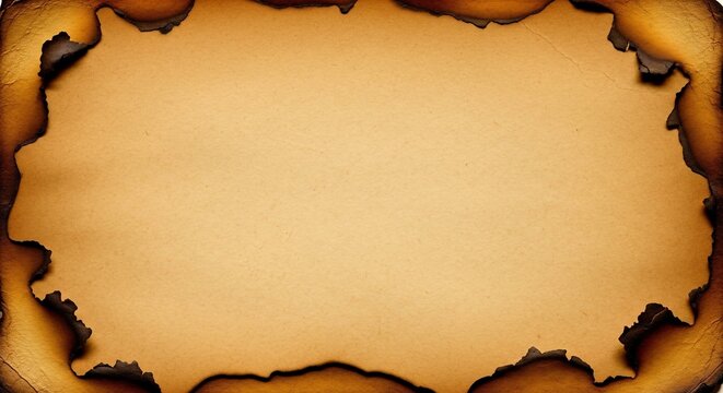 Aged paper with burnt edges