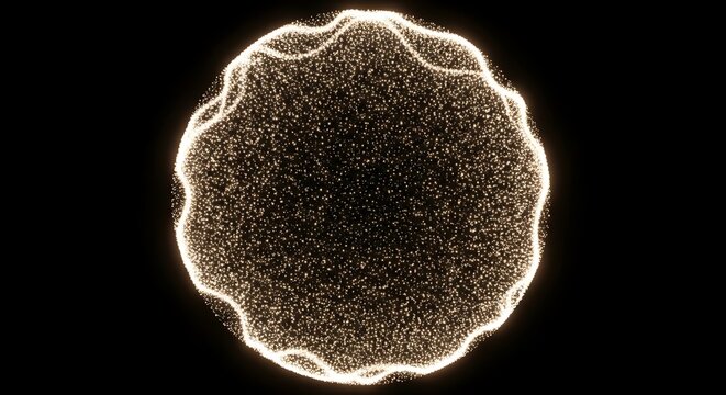 Glowing Microscopic Cell Structure Isolated.